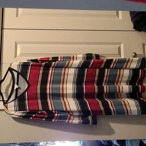 3xl Striped Elizabeth tunic with pockets